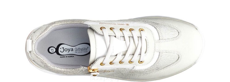 Joya Laura Sneaker alla moda Donna – Beige/Bianco